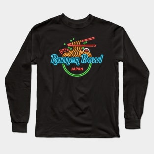 Ramen Bowl Neon Long Sleeve T-Shirt